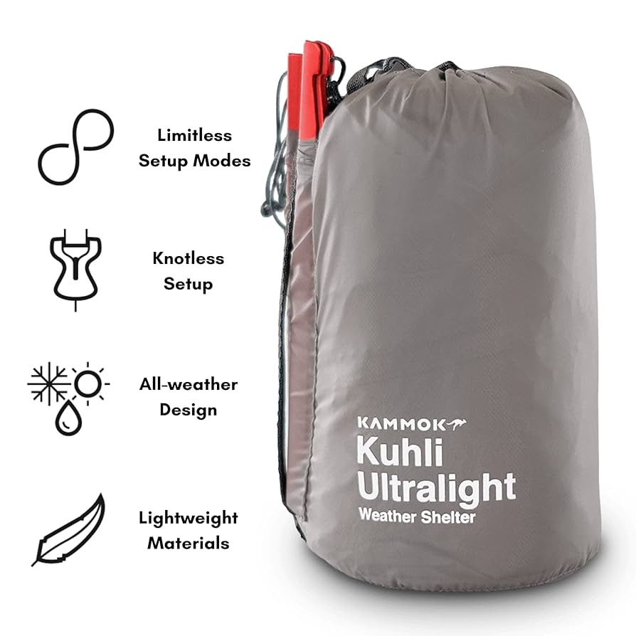 テント・タープ Kammok kuhli UL tarp Ultralight Amazon | Kuhli 超軽量(クレーターグレー) | KAMMOK | タープ